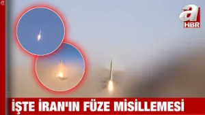 İsrail'in Saldırıları Sonrası İran'ın Füze Misillemesine Ait Görüntüler Paylaşıldı! | A Haber