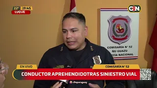 Conductor quedó aprehendido tras siniestro vial en Luque