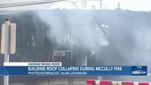 3 displaced after fire destroys McCully apartment building