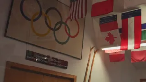 No one knows how this flag from 1956 Cortina Olympics ended up in Steamboat Springs