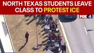 High school students across North Texas stage ICE protest walkouts