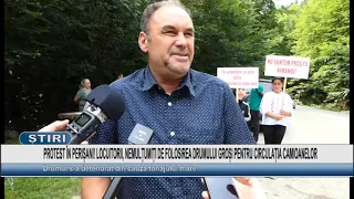 PROTEST IN PERIȘANI! LOCALS COMPLAIN ABOUT TRUCK TRAFFIC ON GROȘI ROAD