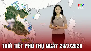 Phu Tho Weather for July 29, 2026 | Beware of Tornadoes, Lightning, Hail, and Strong Gusts During...