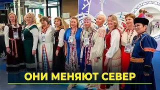 Participants discuss new projects at the "Women of the North" forum