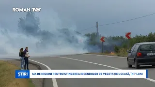 164 de misiuni pentru stingerea incendiilor de vegetație uscată, în 7 luni