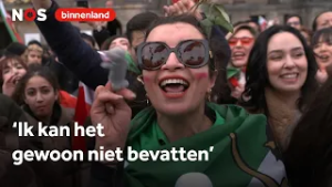 Feestende Iraniërs komen samen op de Dam: 'Het is heel emotioneel'
