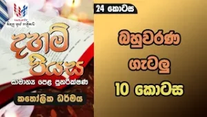 දහම් පියස | කතෝලික ධර්මය |  O/L පුනරීක්ෂණ  | 24 කොටස | බහුවරණ ගැටලු 10 කොටස | Rev.Fr Demiyan Perera