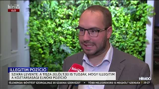 Szikra Levente: A Tisza jelöltjei is tudják, hogy illegitim a köztársasági elnöki pozíció - HírTV