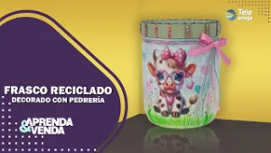 ✨TRANSFORMA un FRASCO RECICLADO en una PIEZA DE LUJO ?Decoración con PEDRERÍA Fácil y Económica ♻️