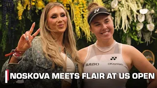 WWE fan Linda Noskova meets Charlotte Flair at the US Open 🎾 | Vibe Check