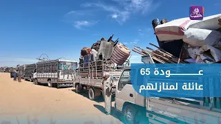 65 Displaced Families Return from Al-Rasm Al-Jadeed Camp in Manbij, Aleppo Countryside, to Their ...