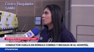 Conductor resulta ileso tras volcamiento vehicular en prolongación Rómulo Correa