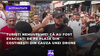 Turiști nemulțumiți că au fost evacuați de pe plaja din Costinești din cauza unei drone