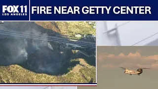 Crews make progress slowing down fire near Getty Center