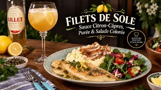 La Table de Maria: Filets de Sole Sauce Citron-Câpres, Purée & Salade Colorée
