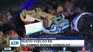 Another Rollover on Roque González Road