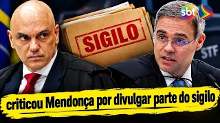 Moraes reacts to Mendonça and asks Fachin for full lifting of secrecy in the Master case