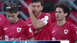 هدف | نادي الريان القطري يتقدم 1 - 0 على نادي النهضة في الدقيقة 21عن طريق اللاعب أحمد علاء