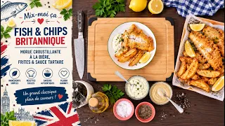 Mix-moi ça: Fish & Chips Britannique | Morue Croustillante à la Bière, Frites & Sauce Tartare