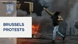 Protesters clash with police in Belgium over planned austerity measures
