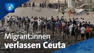 Migranten verlassen Ceuta und kehren nach Marokko zurück
