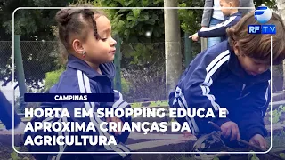 RF Agro - Organic garden in shopping mall brings children closer to agriculture in Campinas