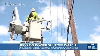 HECO on power shutoff watch, monitors fire risk conditions