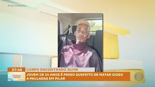 Jovem de 24 anos é preso suspeito de matar idoso a pauladas em Pilar