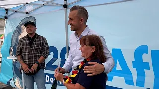 Endspurt vor der Wahl in Sachsen-Anhalt: auf dem Wahlkampf-Familienfest der AfD in Magdeburg