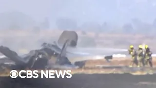 Pilot of F-35 military jet that crashed in San Diego in stable condition after ejecting