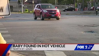 Baby rescued from hot car in north St. Louis; Two parents arrested