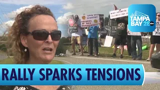 J.D. Vance Lakeland Rally Draws Supporters and Protesters
