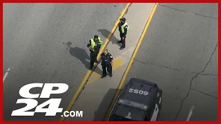 Woman in her 80s has been taken to hospital after struck by a vehicle in Etobicoke