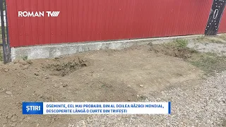 Oseminte, cel mai probabil din Al Doilea Război Mondial, descoperite lângă o curte din Trifești