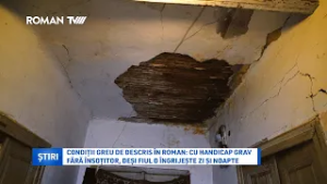 Condiții greu de descris în Roman: cu handicap grav fără însoțitor, deși fiul o îngrijește zilnic