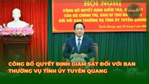 Công Bố Quyết Định Giám Sát Đối Với Ban Thường Vụ Tỉnh Ủy Tuyên Quang | QPVN