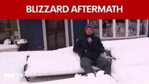 Snow conditions in Cape May after whipping winds, blizzard warning