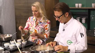 Simple Dessert: Hazelnut Soufflé with Stewed Fruit