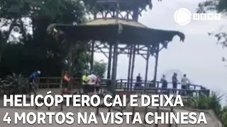 Helicopter crash leaves four dead in Alto da Boa Vista, Rio