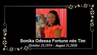 Death Announcement -  Sonika Odessa Fortune née Tim