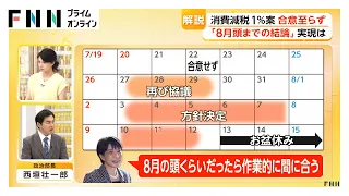 【解説】「消費減税1％」は可能？国民会議で合意至らず（2026年07月23日）