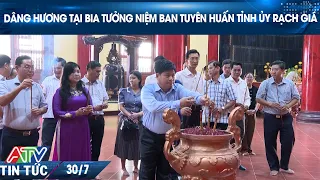 OFFERING INCENSE AT THE RACH GIA PROVINCIAL PARTY COMMITTEE PROPAGANDA AND TRAINING DEPARTMENT ME...