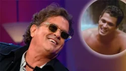 He turned bright red! Pergolini showed Carlos Vives a scene where he appears in his underwear