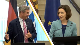 Bavarian State Premier Markus Söder on his first visit to the Republic of Moldova