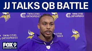 Vikings star WR Justin Jefferson talks QB battle in training camp