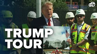 Trump tours White House construction