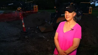 SWBNO removes tree after water main break causes Lake Terrace sinkhole