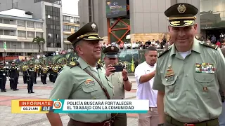 Gustavo Alberto Morales Tabares takes office as the new commander of the Quindío Police