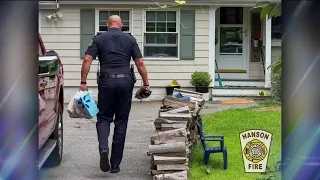 Hanson police, complete food delivery after driver crashes