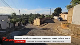 Mudança no trânsito prejudica moradores da rua Espírito Santo